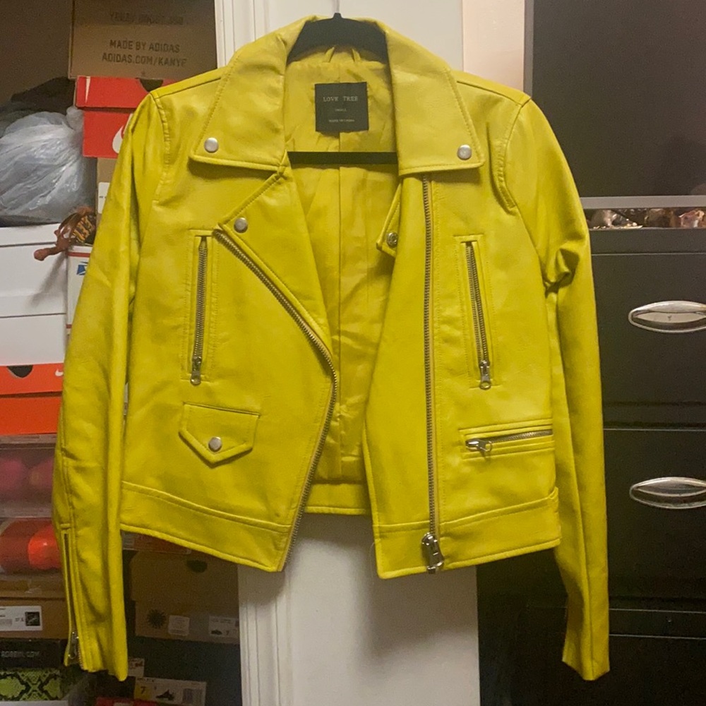 Green leather jacket